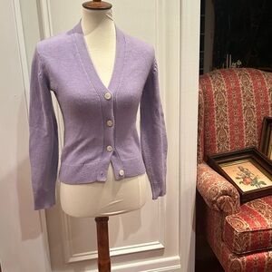 Theory purple cashmere cardigan